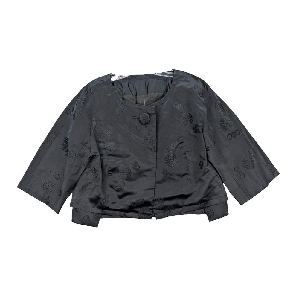 Chinese Silk Jacket‎ Single Breasted Hand Tailored Lined Gothic Women's Size L?